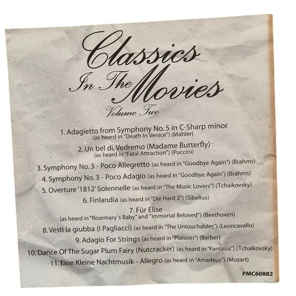 Classics In The Movies CD Volume Two Premium Music Collection 37580cd - Picture 2 of 3